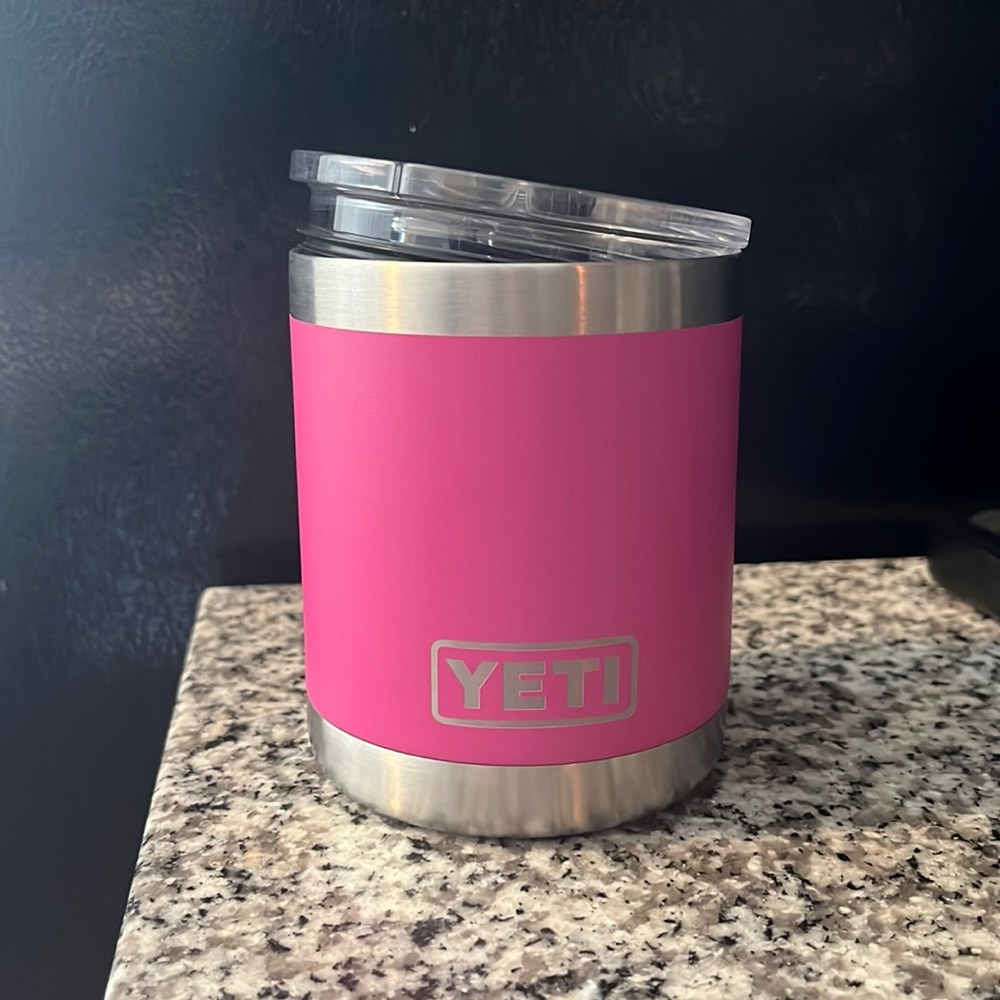 Pink 10oz yeti tumbler
